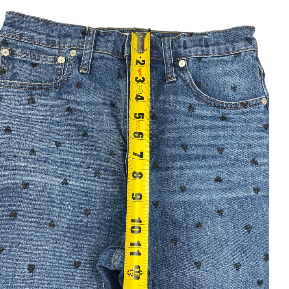 Madewell Women’s Classic Straight Jeans Heart Print Edition Harwell Wash Size 27 - Picture 8 of 10